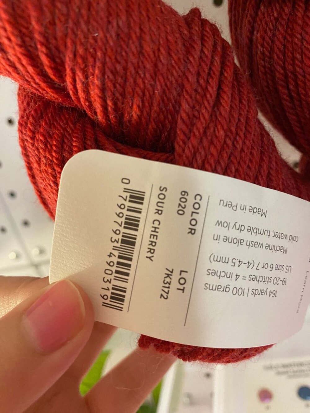 Purl Soho Daily Wool Worsted Yarn | 2 Skeins | Sour Cherry - Picture 2 of 2